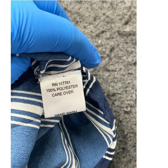 Short Sleeve Striped Navy Dress by New Glory - Picture 4 of 4